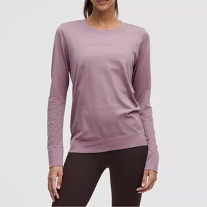 Lululemon Swiftly Relaxed Long-Sleeve Shirt Hip Length Purple Size 4